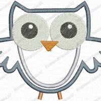 Multi Layer Owl Applique Embroidery Design in 4x4 and 5x7 Sizes
