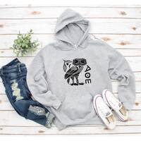 Athena Owl Hoodie Greek Mythology Sweatshirt Goddess Minerva Hoodie