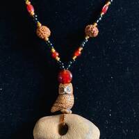 Red Moon Owl Necklace