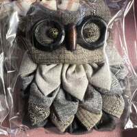 Handmade Owl brooch. Owl pin brooches, Handmade Quilted Owl Brooch, Quilted Owl, Fabric Owl pin broo