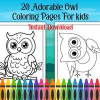 Owl Coloring Pages for Kids – 20 Cute Printable Owl Sheets – Preschool & Toddler Act
