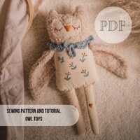 Owl toy sewing pattern and tutorial