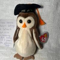 Rare Wise the Owl Ty Beanie Baby with Errors