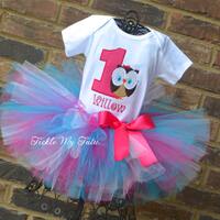 Owl Birthday Outfit-Whoo's One Owl Tutu Oufit-Owl Themed Birthday Outfit-First Birthday Owl Tutu