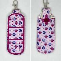 Owl Faux Leather Bandage Holder: First Aid Key Chain Bag Tag