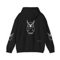 Owl Drawing Hoodie, Unisex Sweatshirt with Owl Design, Nature Lover Gift, Animal Artwork Jumper, Owl