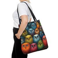 Personalized Owl Tote Bag (AOP),Everyday Tote Bag, Gift for Owl Lovers