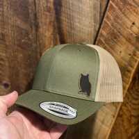 Owl Trucker Hat – Engraved Owl Snapback Cap, Rustic Wildlife Hat, Gift for Bird Lovers, Outdo