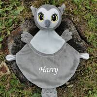 Doudou Chouette Hibou à personnaliser prénom