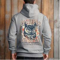 Hooded Owl Proverbs 9:10 Sweatshirt Warm Soft Long Sleeve Sweater Cool Trendy Christian Pullover Bel