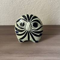 Vintage Tonala Owl Figurine Mexican Pottery Folk Art, Vintage Mexican Pottery Owl Collectible