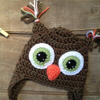 Owl Hat, Owl Crochet Hat, Crochet Beanie, Child