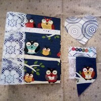 Handmade junk journal cover owl theme