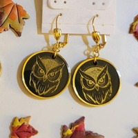 Handmade Owls and Acorns Earrings