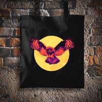 Owl Goth Tote Bag, Witchcore Tote, Witchy Stuff, Mall Goth Tote, Owl Lover Gift, Reusable Grocery Ba