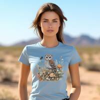 Cottagecore Owl Shirt, Flower Owl T shirt, Mushroom Owl Shirt, Butterfly Tee, Garden Lover Shirt, Na