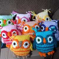 Crocheted Baby Owl available in all colors or custom colors