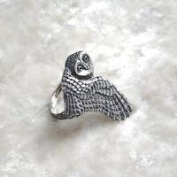 Vintage Owl - Exquisite Silver Bird Ring - Timeless Avian Charm - Unique Owl Jewelry for Her - Owl I