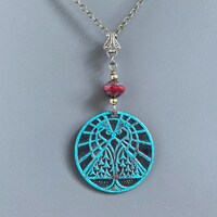 Owl Necklace - Medallion, Bird Jewelry, Patina, Bird Necklace, Wildlife Jewelry, Owl Lover Gift, Gif