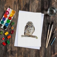 Elf Owl Watercolour Art, Elf Owl Print, Home Decor, Gift For Her