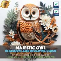 Laser Engraving File | 3D illusion PNG | Lightburn File | PNG Engraving | Glowforge | Xtool | Laser 