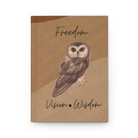 Owl Hardcover Journal: Motivational Travel Notebook