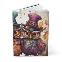 Owl Steamboat Punk Owl personal notebook gift for owl lovers Owl journal notebook lined journal owl 