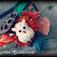 Teal Owl Headdress- Birdie Collection