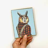 Long Eared Owl - Blank Notecard
