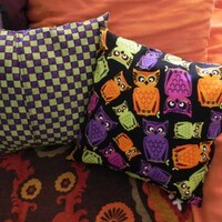 Bright Owls Throw Pillow 14x14 - Includes Insert