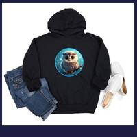 Watercolor Baby Owl Hooded Sweatshirt - Perfect Owl Lover Gift
