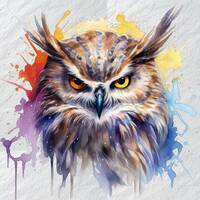 Owl's Charged Majesty, Enchanted Owl Kingdom Decor,Owl Power Illumination,Whimsical Owl Energy H