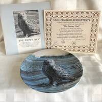 Vintage Knowles Snowy Owl Collector Plate by Jim Beaudoin with COA and box