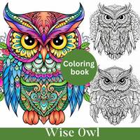 Mandala Owl Coloring Pages, Adult Color, Crayons Colorful, Pencil Coloring, Exotic Birds Relaxing Co