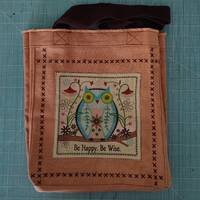 Vintage Recyclable Library Bag Tote Wise Owl  Knowledge Is Power