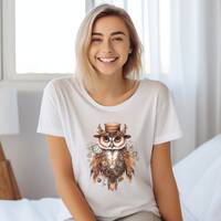 Steampunk Owl Unisex T-Shirt, Owl fashion, Gift for family or friend, Owl fashion, Owl Admirer T-Shi