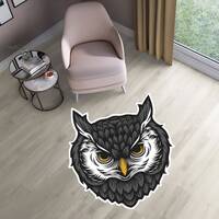 Owl Pattern Mats,Owl Mats,Black Mats,Owl Lovers Mats,Shaped Mats,Kids RoomMats,Area Mats,Kids Room D