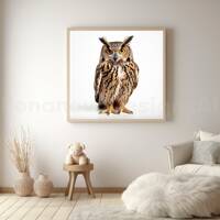 Baby Owl Print: Nursery Animal Wall Art (Digital Download)