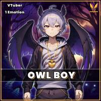 Live2D VTuber Model &ndash; Fully Rigged Owl Boy for VTube Studio
