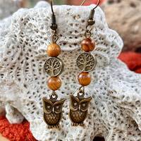 Earthy Owl Earrings