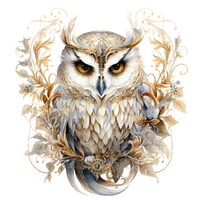 16 Christmas Owl, Owl Clipart, Barn Owl Clipart, Digital Clipart, Watercolor clipart, High Quality J