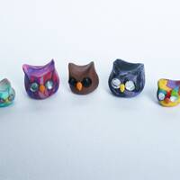 Surprise Colour Polymer Clay Owl