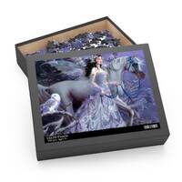 Winter Christmas Yuletide Fairy with Horse and Owl Puzzle (120, 252, 500-Piece)