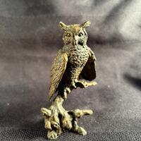 Vintage bronze AVON owl figurine