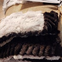 Snowy Owl (Elderberry) and Ziggy (Expresso) Throw Blanket