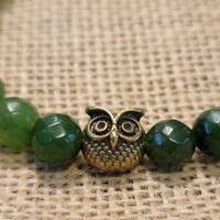Owl Stretchy Bracelet | Jade Gift