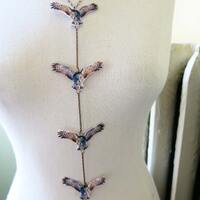 Animal Necklace Owl Lariat Woodland Statement Long Bird Gift Idea