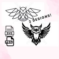 Owl Design SVG and PNG Bundle for Cricut and Printing
