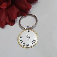 Owl Always Be Here Key Chain - His or Her Gifts- owl lover gifts - Hand Stamped Jewelry - Owls - Rea