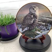 Signed First Edition &ldquo;Morning Mist&rdquo; Owl Plate by John Serry-Lester